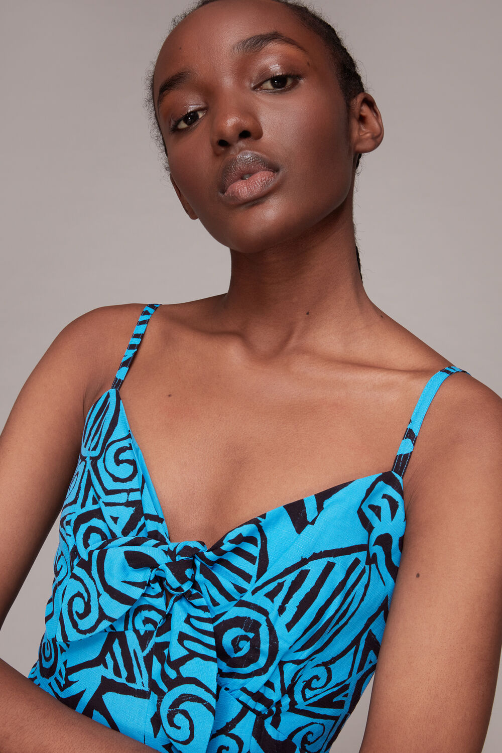 Starflower Print Tie Jumpsuit