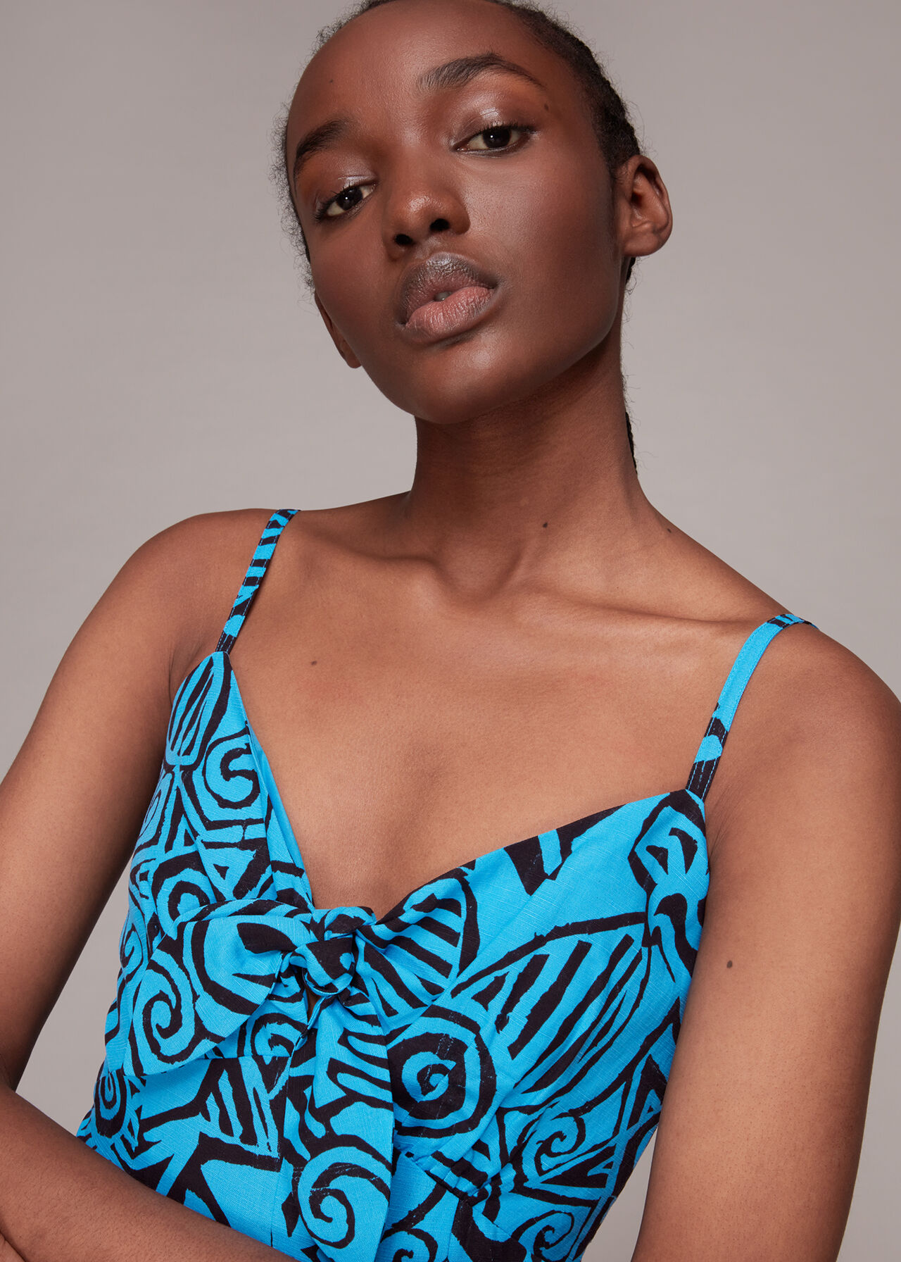 Starflower Print Tie Jumpsuit