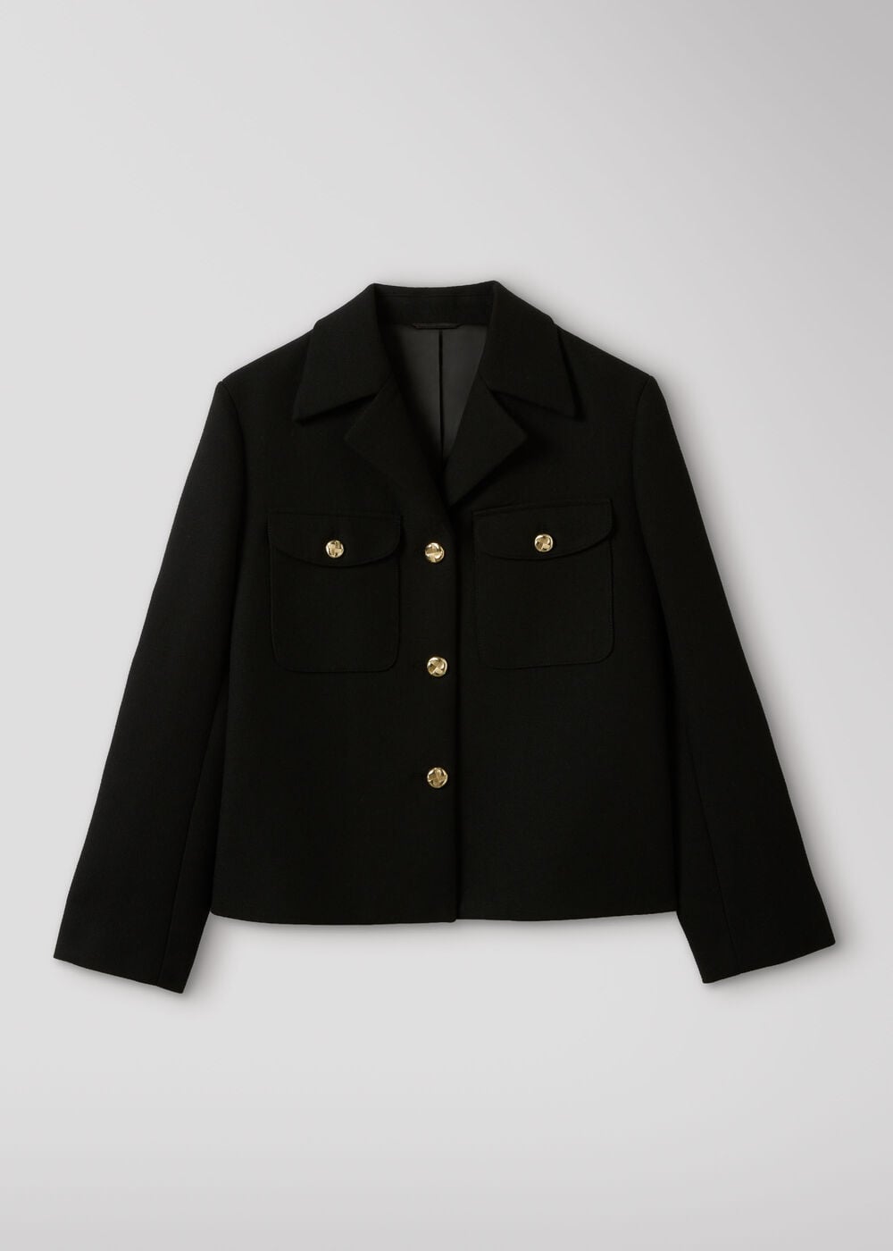 Black Cropped Trophy Jacket