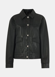 Natia Leather Western Jacket