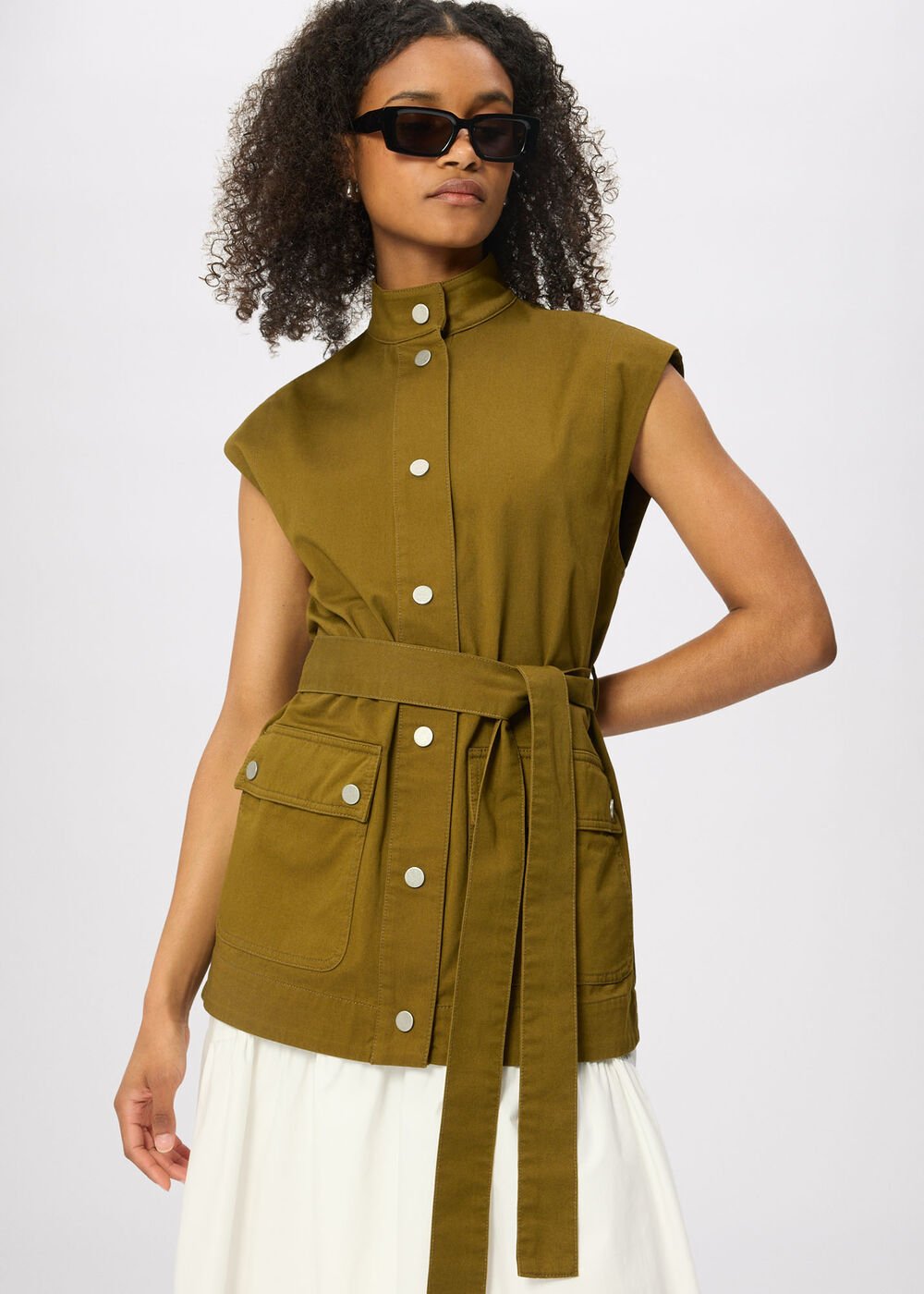 Sleeveless Safari Jacket
