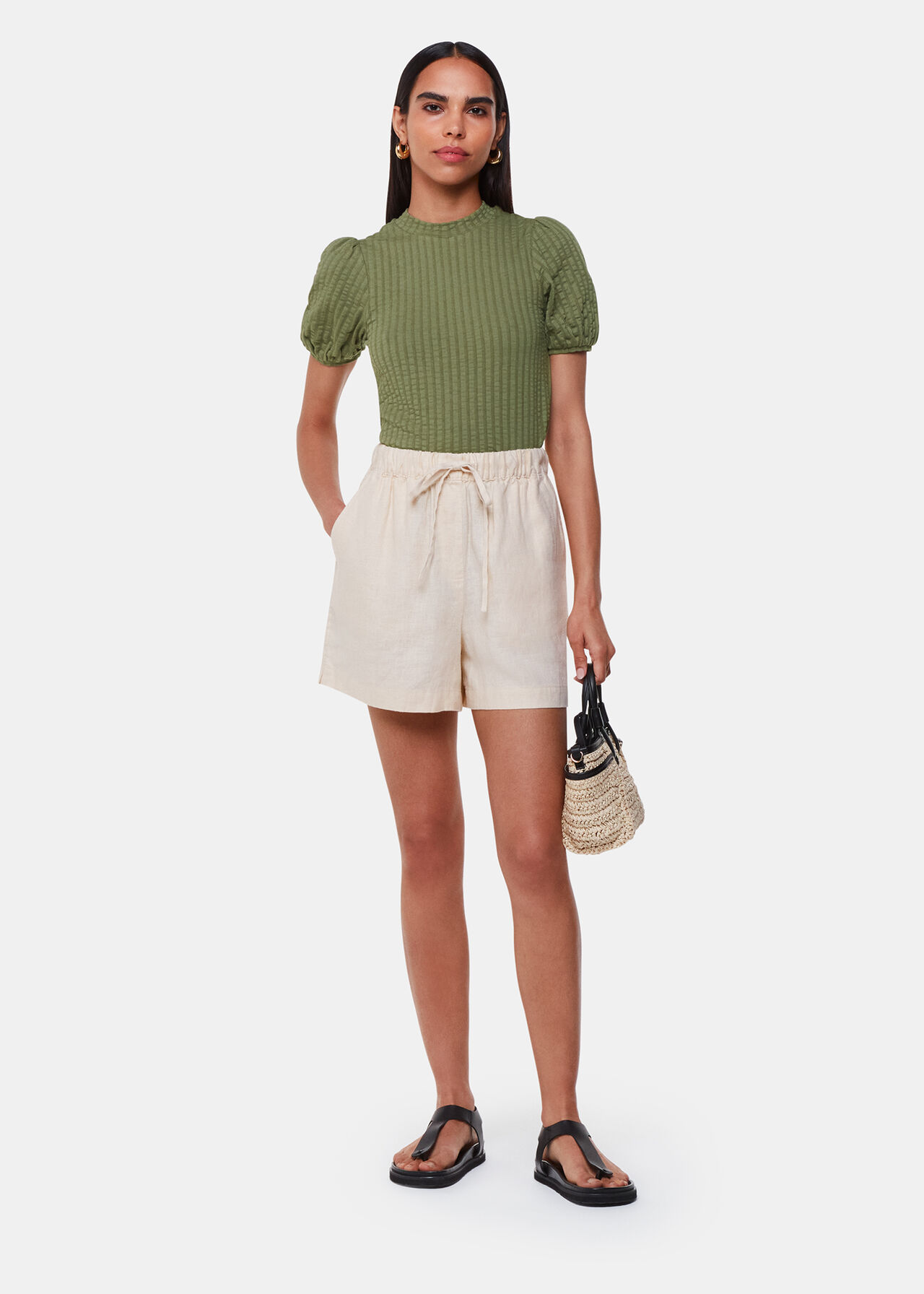 Textured Puff Sleeve Top