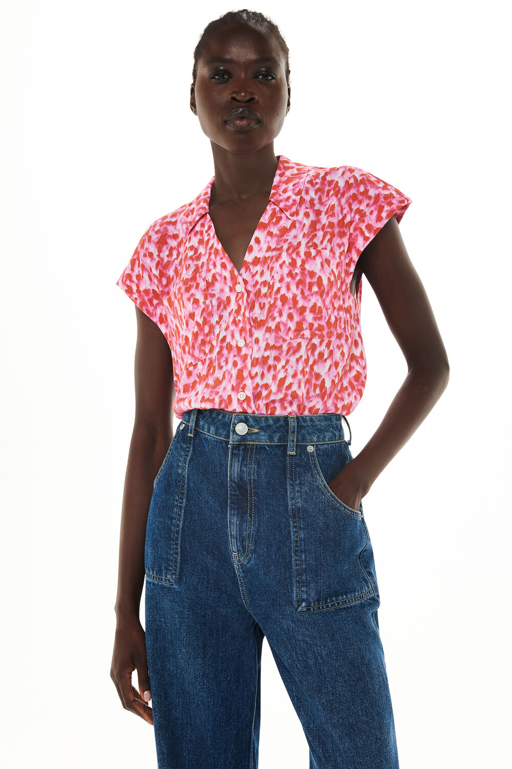 Blurred Strokes Print Shirt