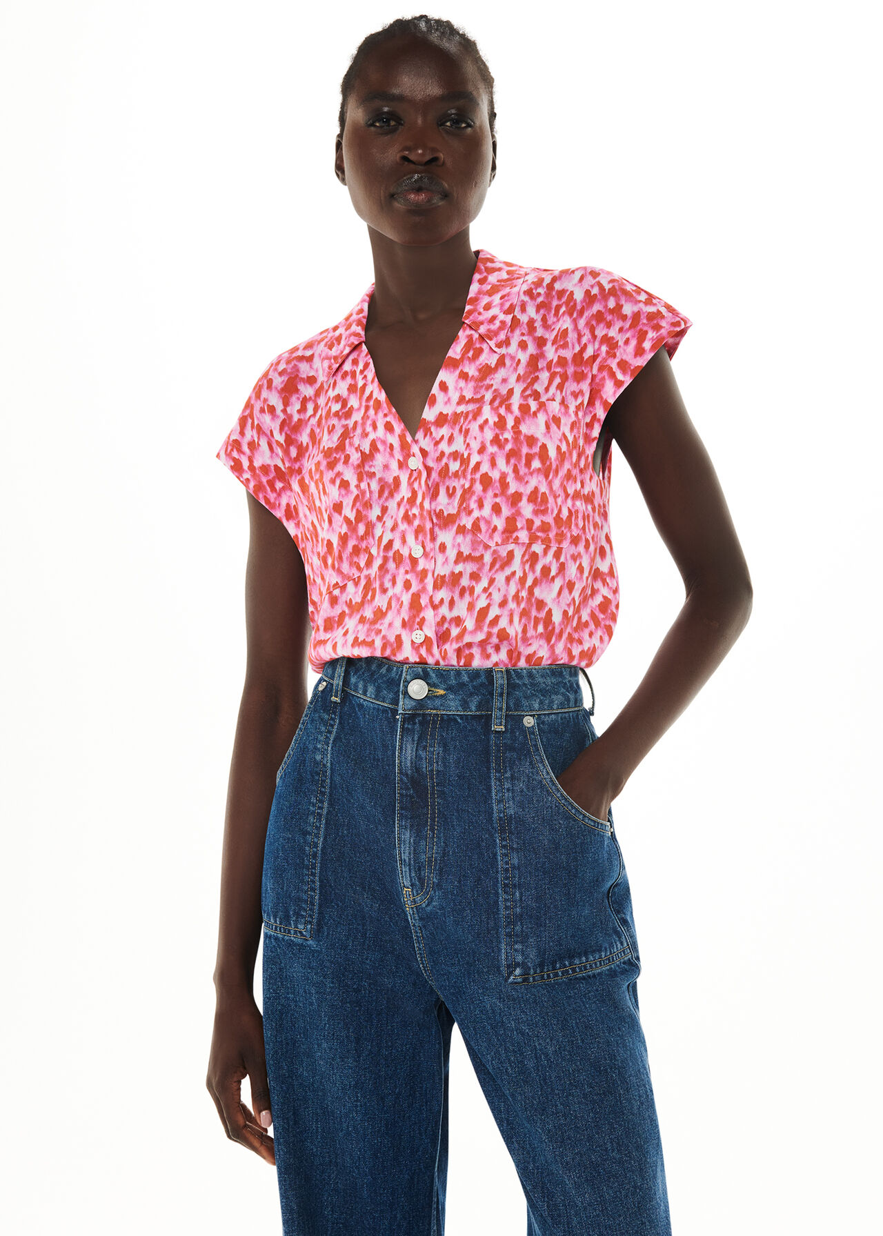 Blurred Strokes Print Shirt