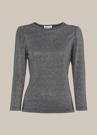 Puff Sleeve Sparkle Top