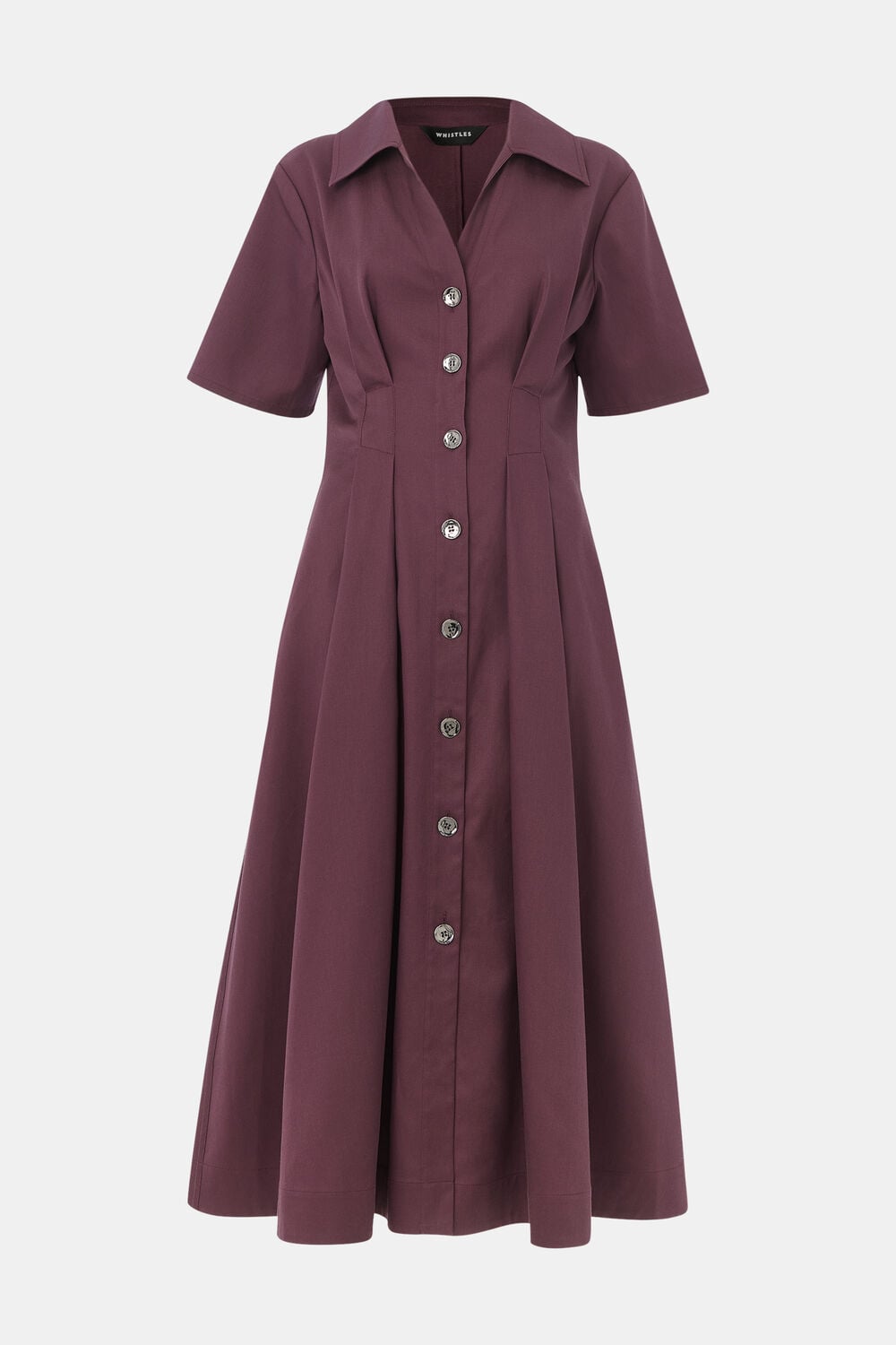 Plum Renee Button Shirt Dress