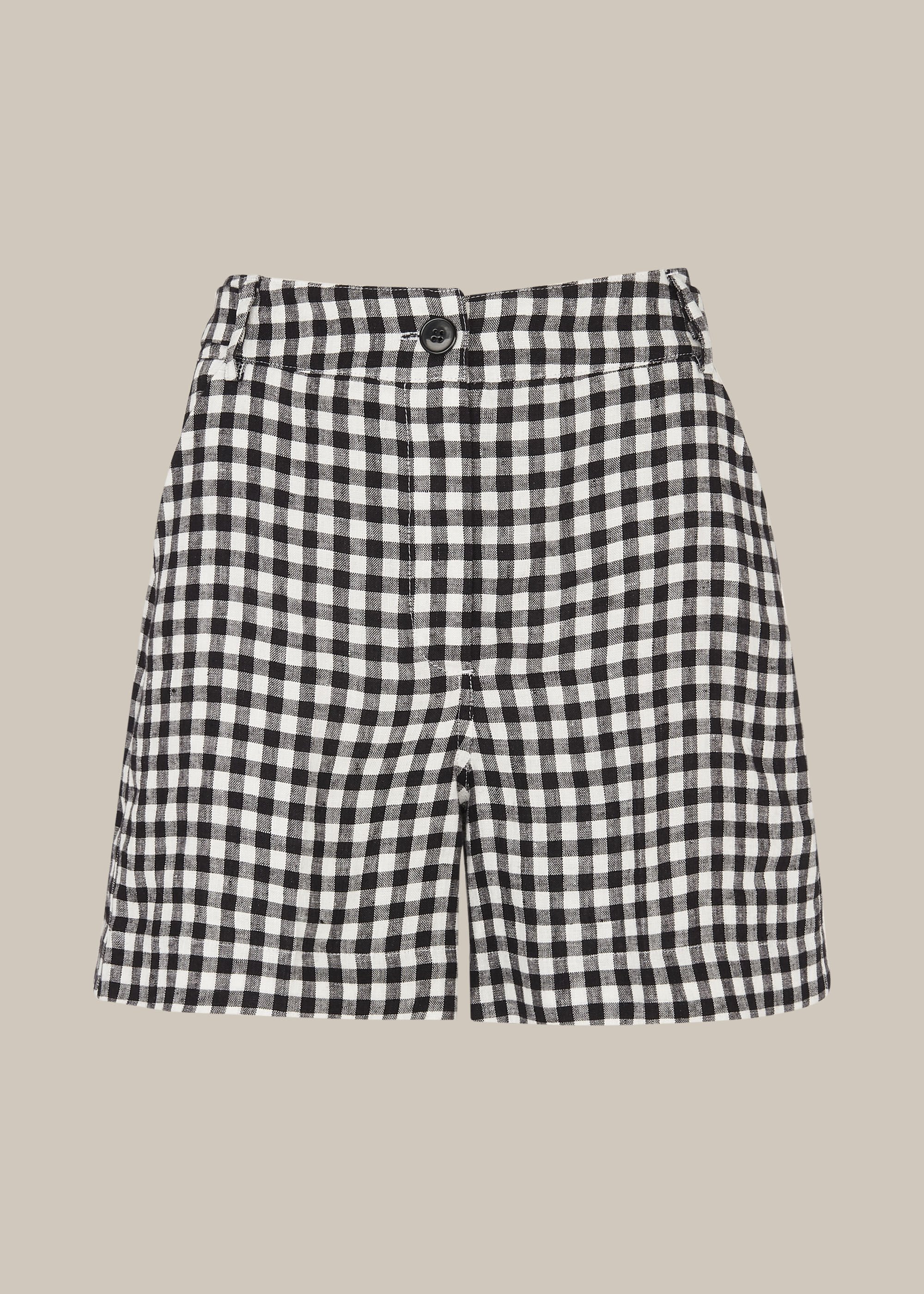 Black and white checked shorts cheap