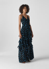 Milla Daisy Maxi Dress Black/Multi