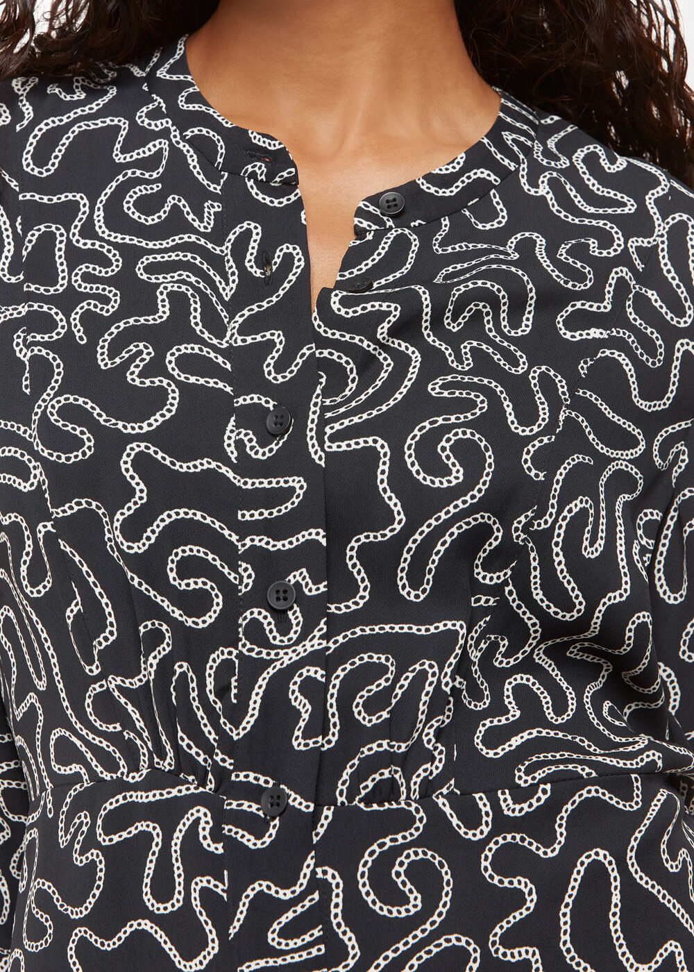 Petite Chain Print Flippy Dress