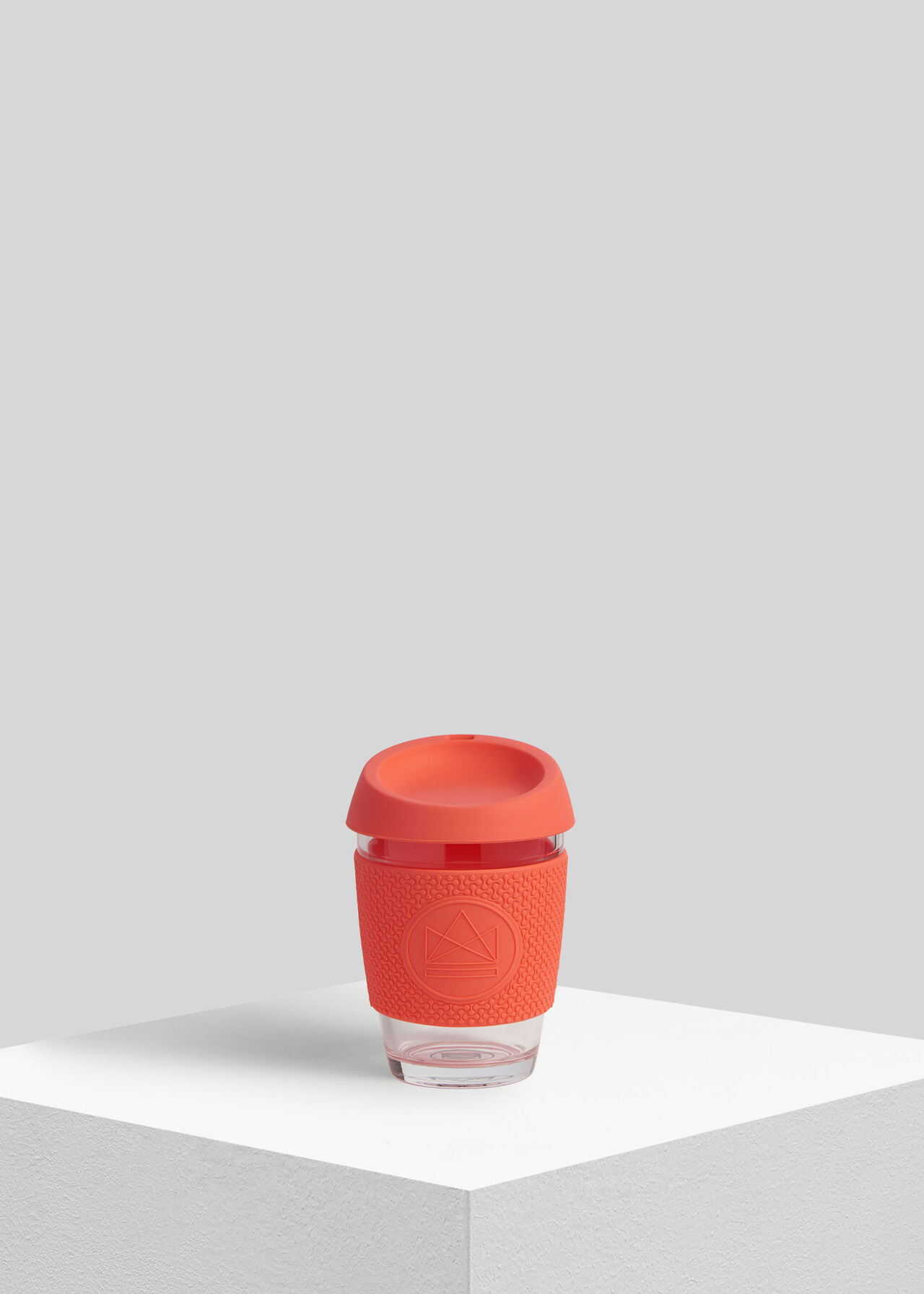 Neon Kactus Reusable Glass Cup Coral/Multi