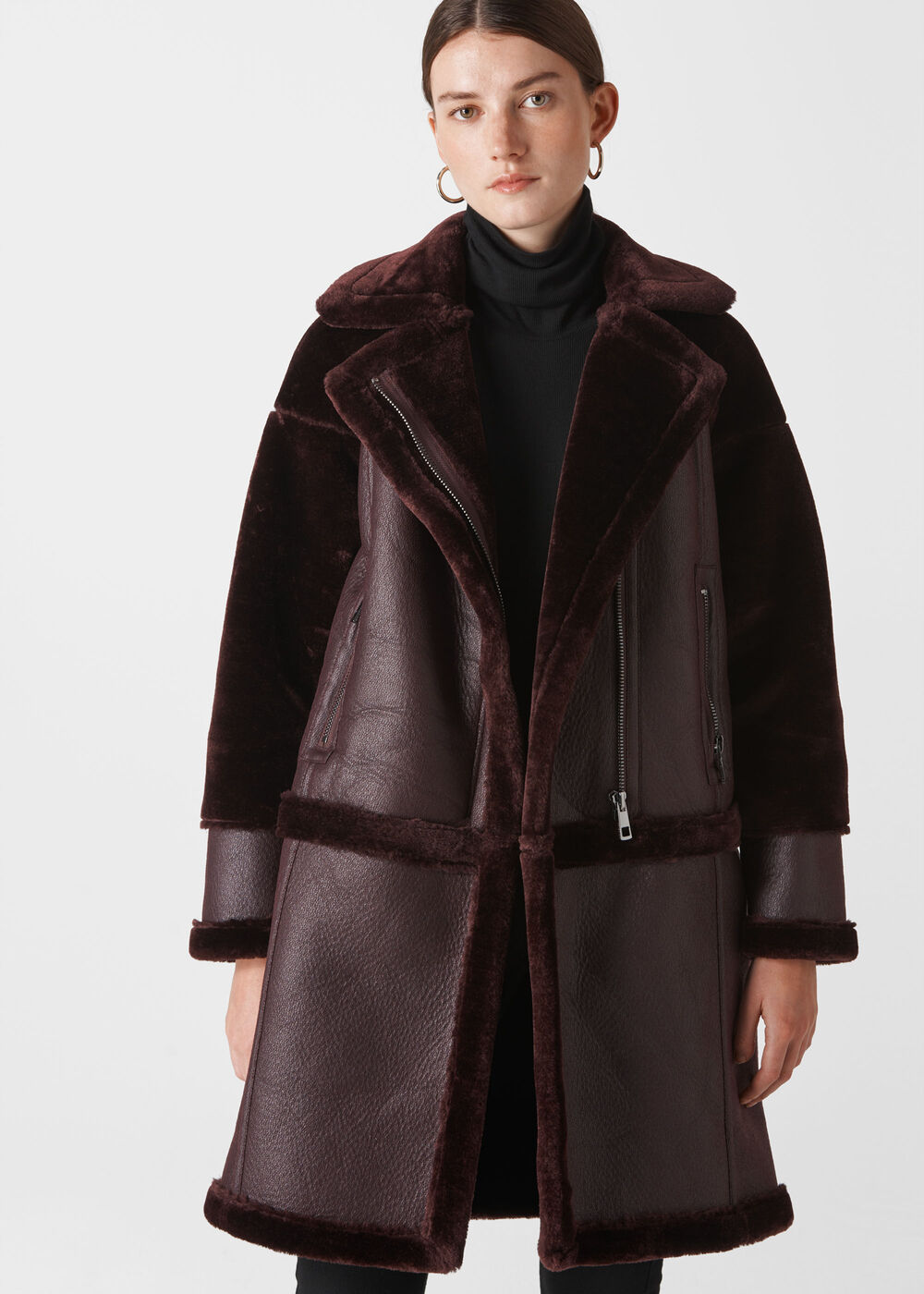Longline Faux Fur Biker