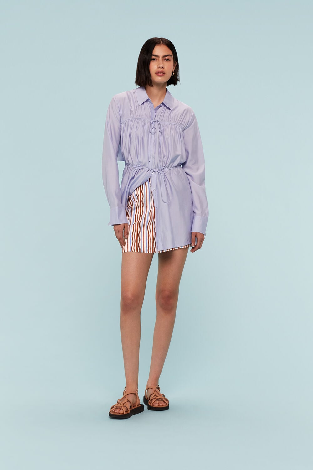 Wiggle Stripe Mini Skirt