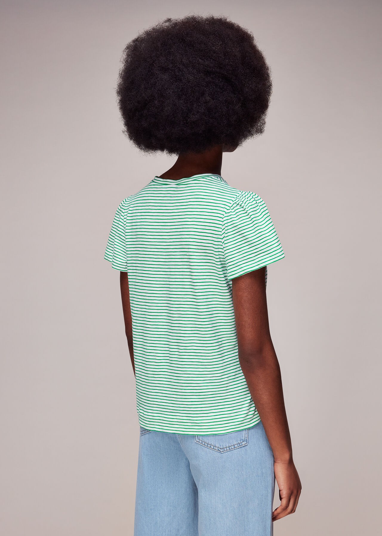 Cotton Frill Stripe T-Shirt