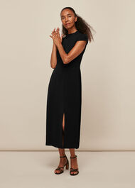High Neck Textured Dress