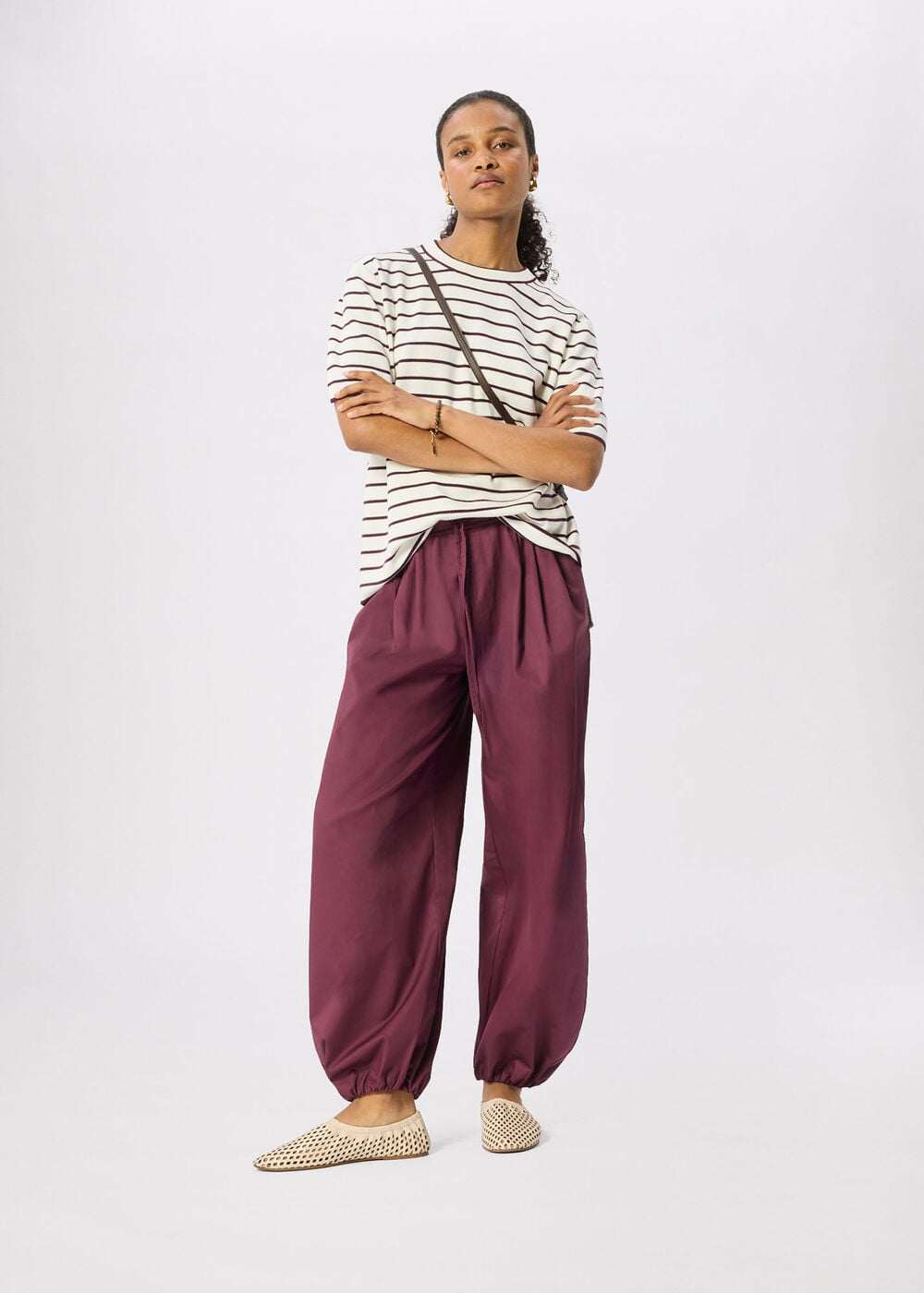 Fine Knit Stripe T-Shirt