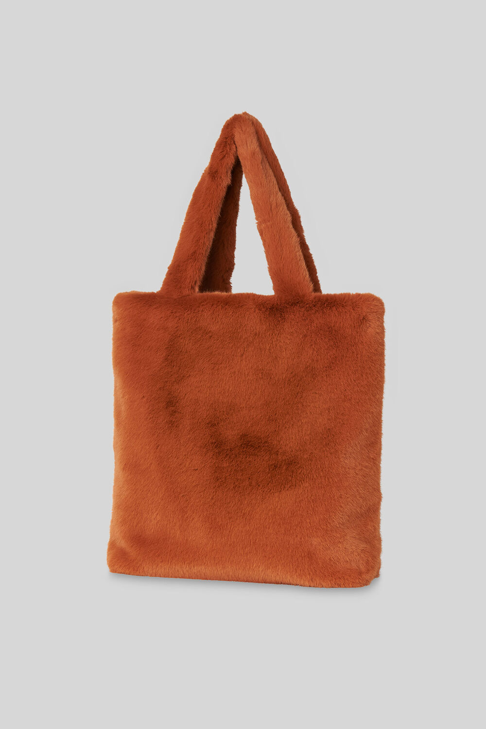 Hattie Faux Fur Tote Brown