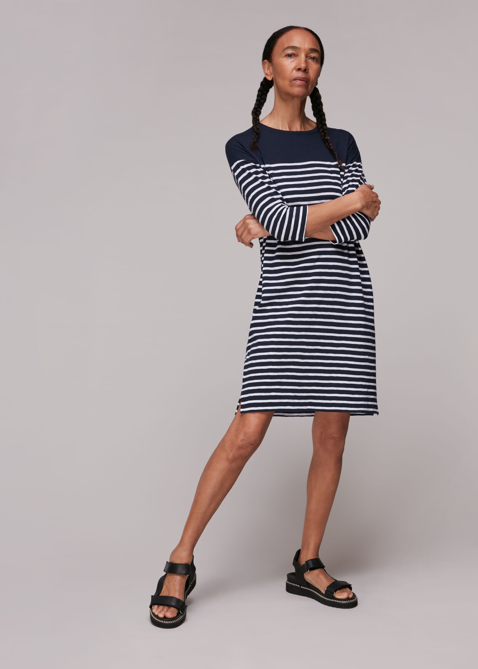 Striped best sale pocket dress