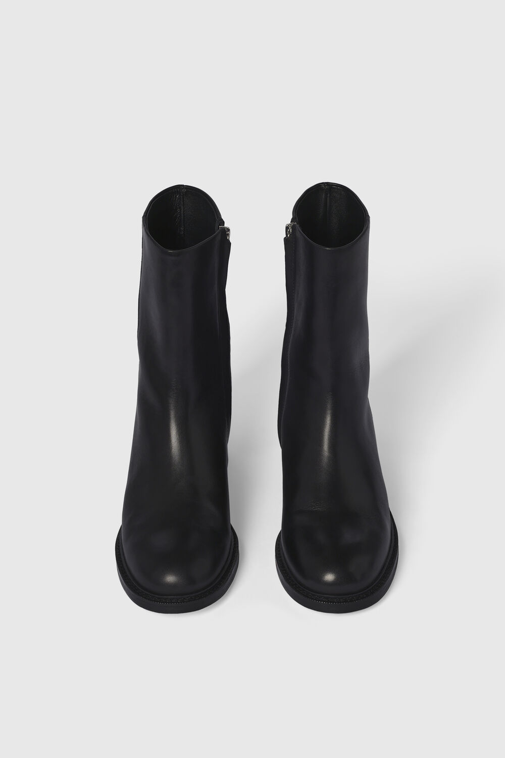 Black Clean Leather Chelsea Boot