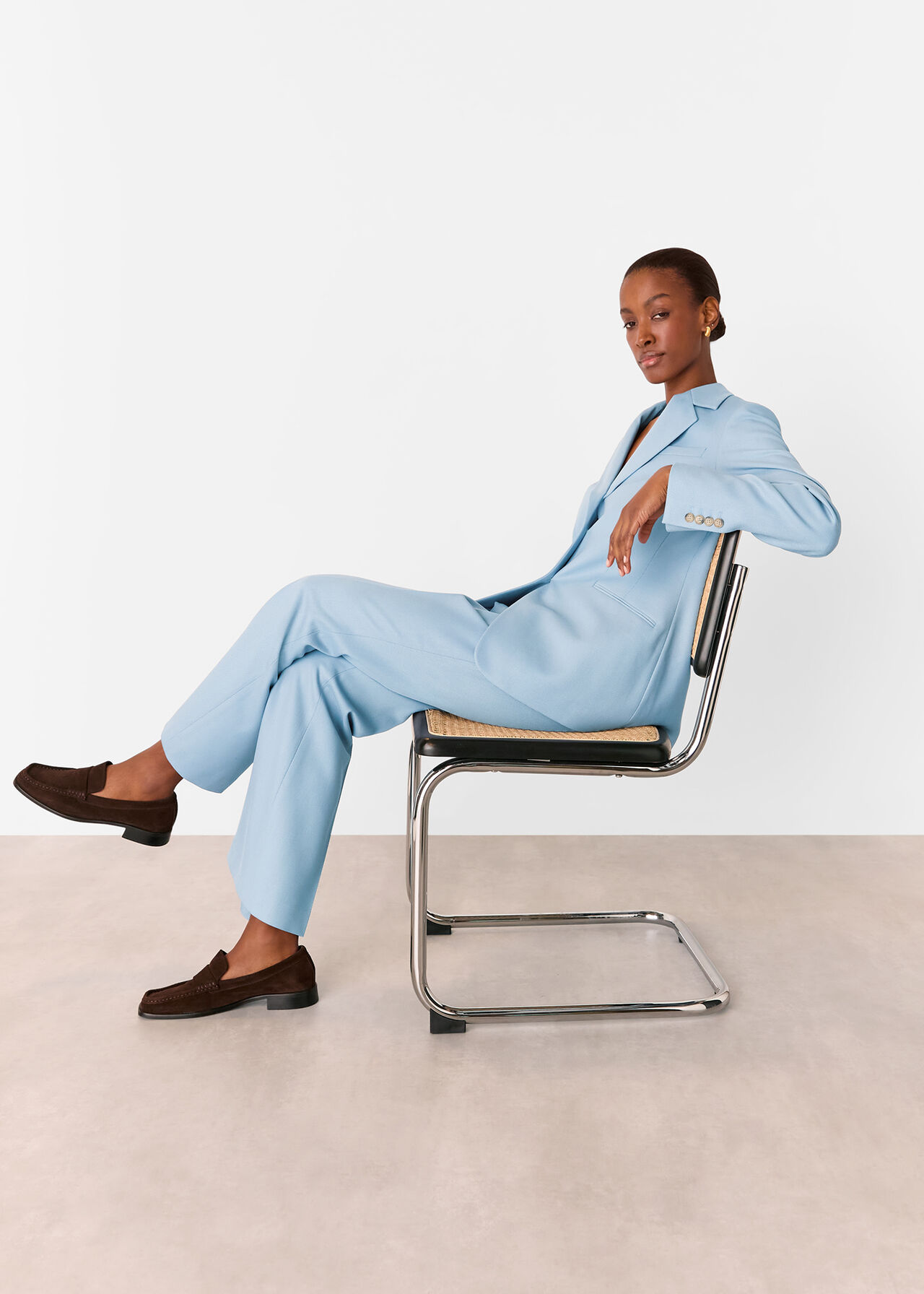 Wool Blend Tailored Trouser