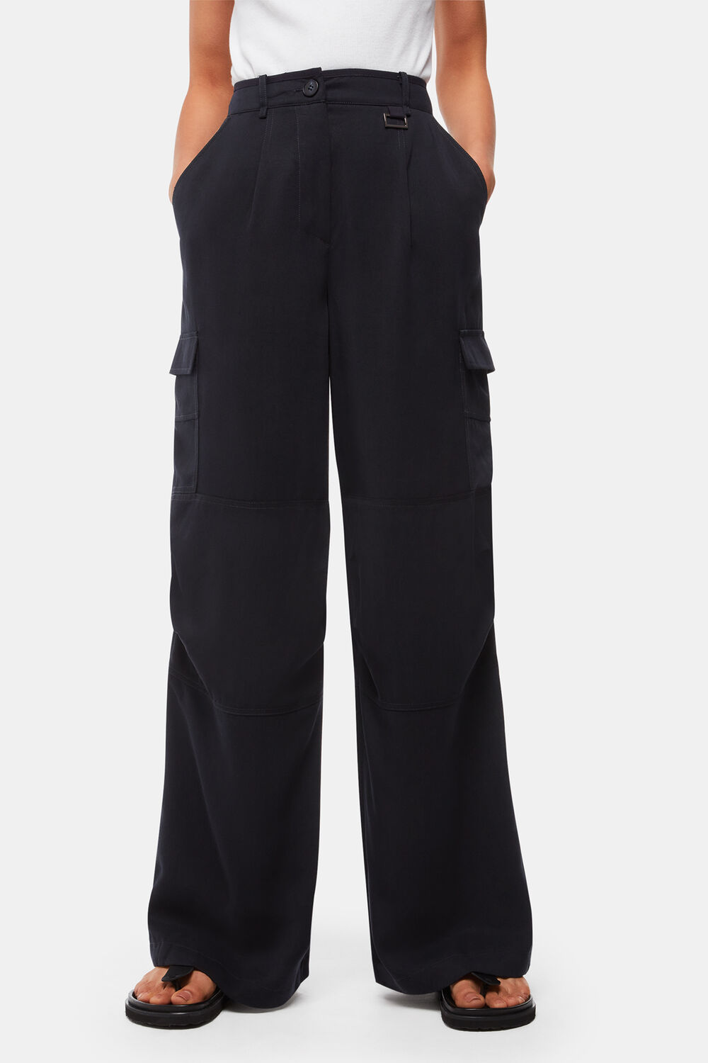 Navy Grace Luxe Cargo Pant
