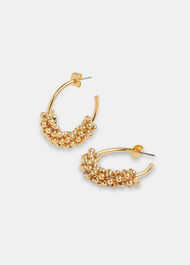 Seed Bead Half Hoop Earring
