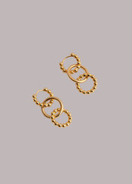 Seed Bead Hoop Drop Earring