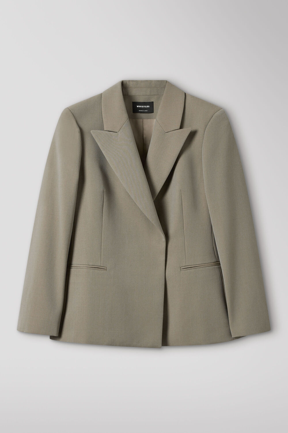 Taupe Double Breasted Blazer