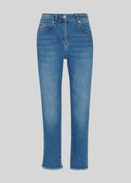 Slim Frayed Detail Jean