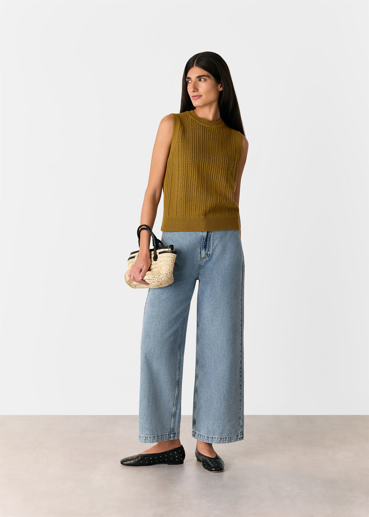 Pointelle Knitted Tank