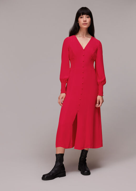Ilana Shirred Midi Dress