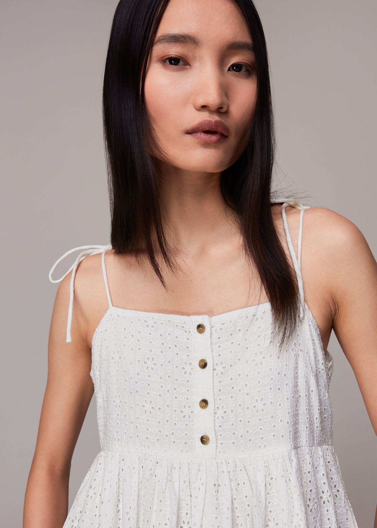 Mabel Broderie Midi Dress
