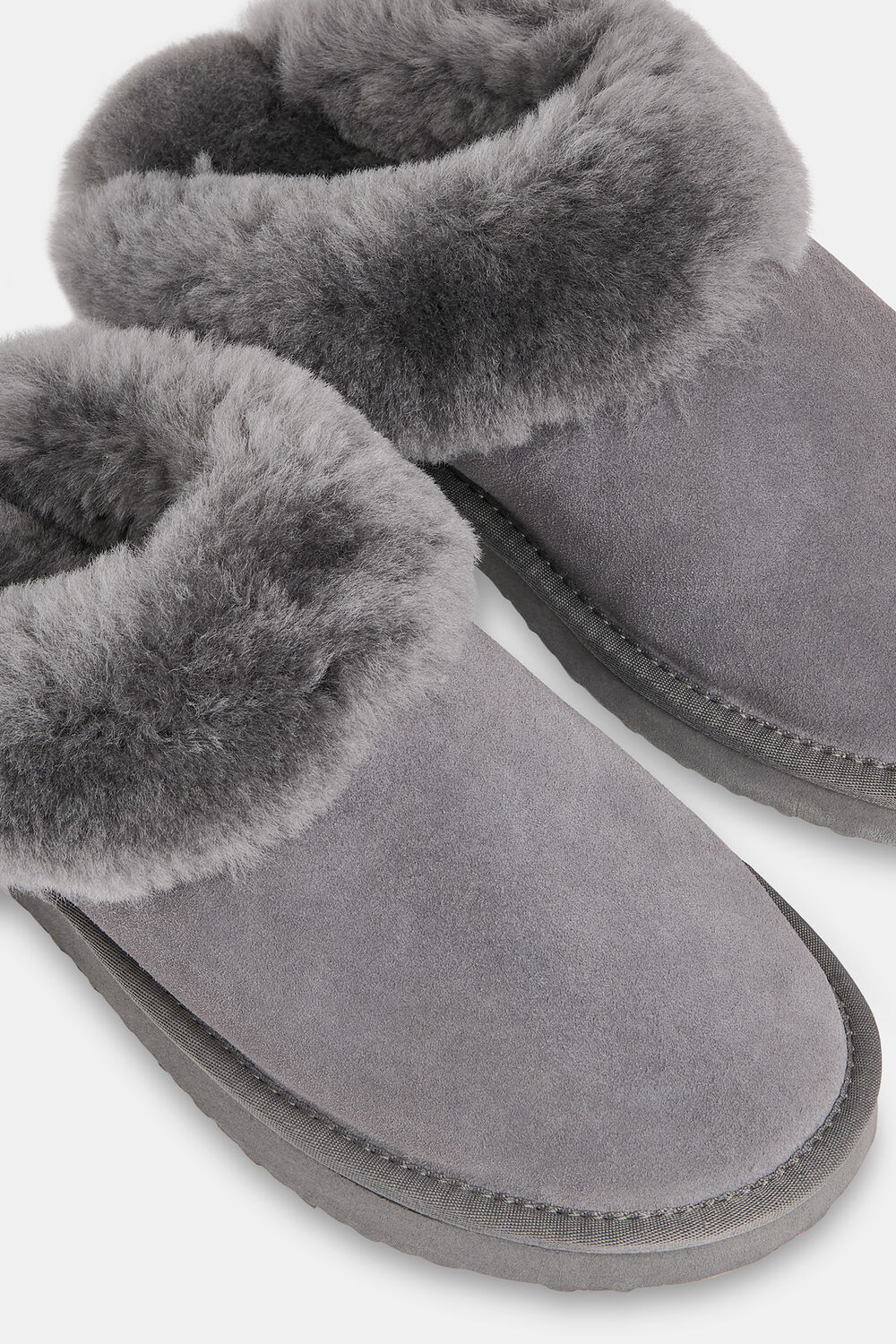 Grey Emilia Cuff Slipper
