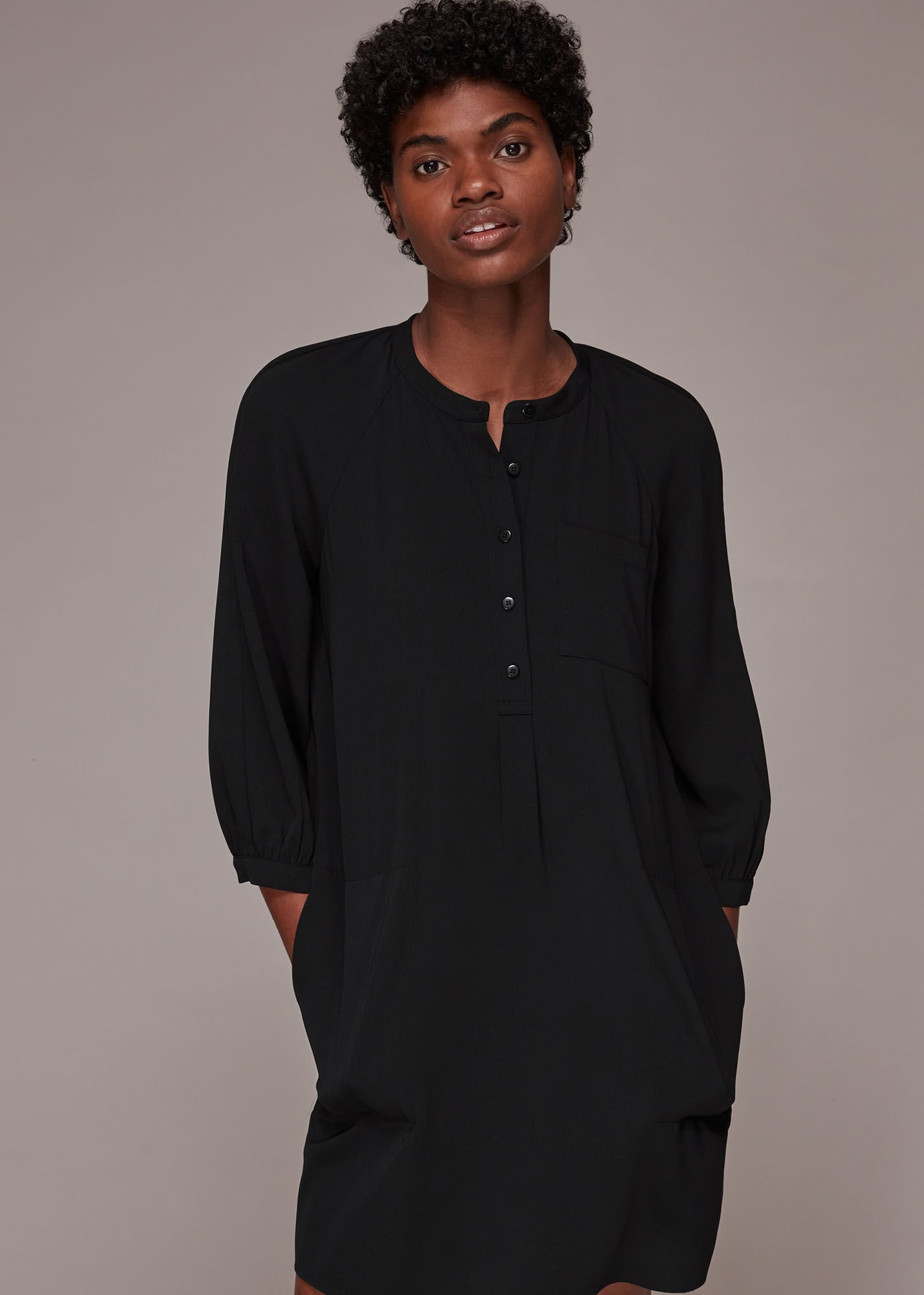 Black crepe 2025 dress uk