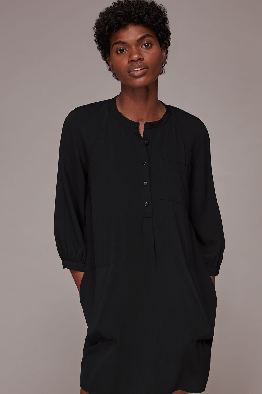 Crepe Cocoon Dress