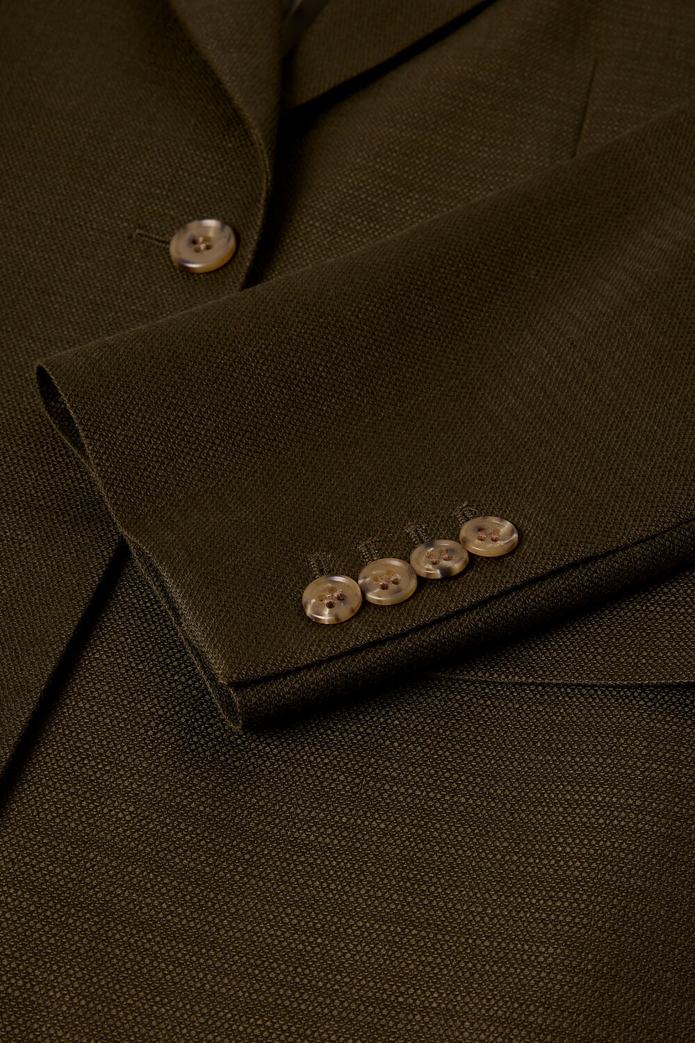Khaki Relaxed Hopsack Blazer