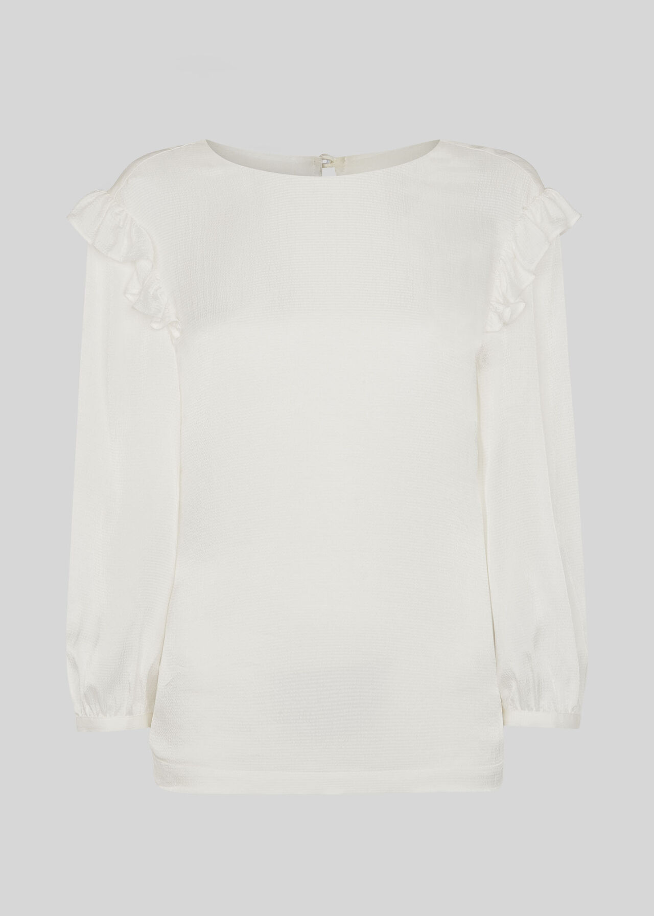 Ellahay Hammered Satin Top Ivory/Multi