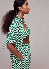 Chevron Tie Sleeve Beach Shirt