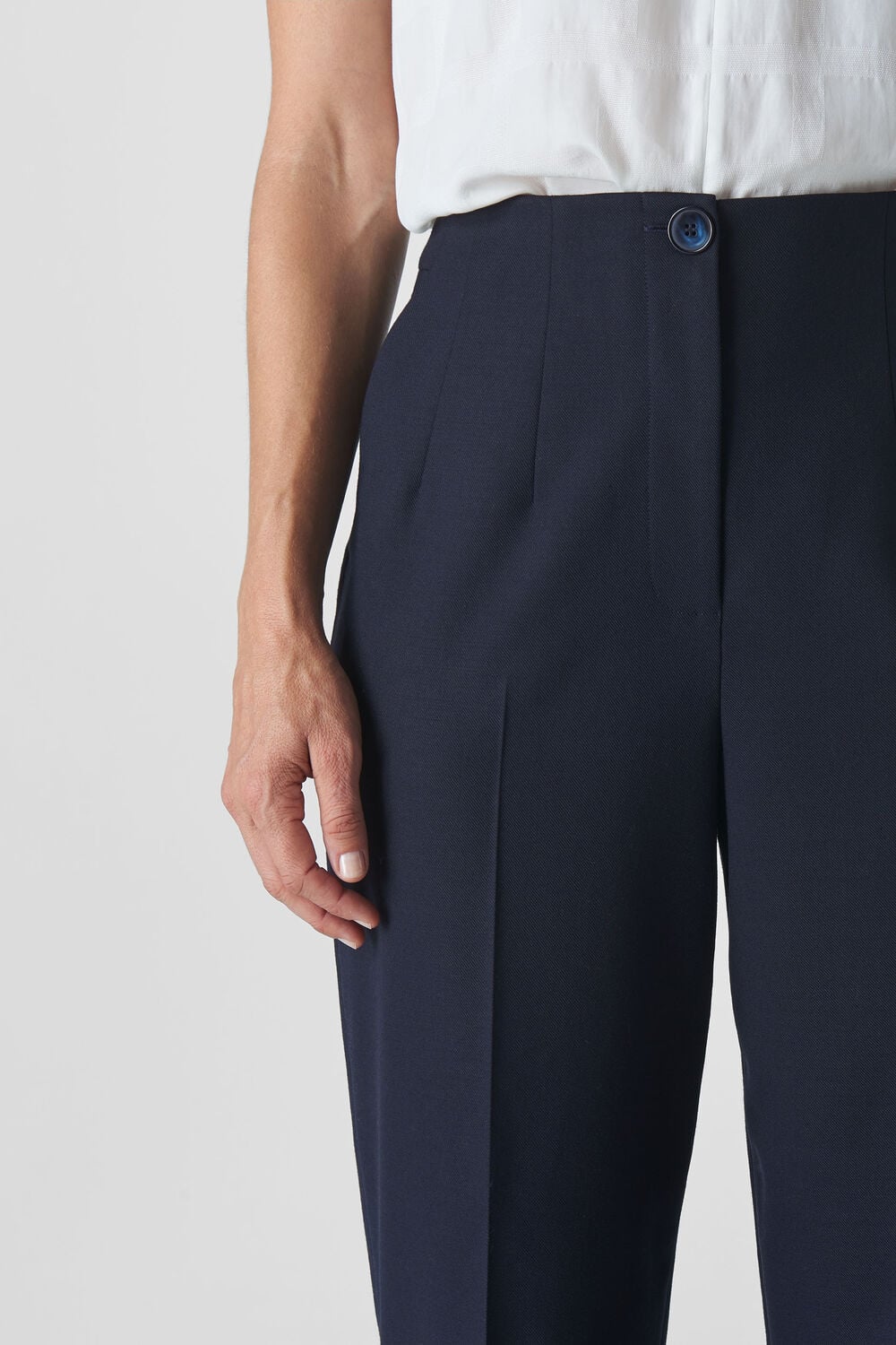 Anita High Waist Trouser Navy