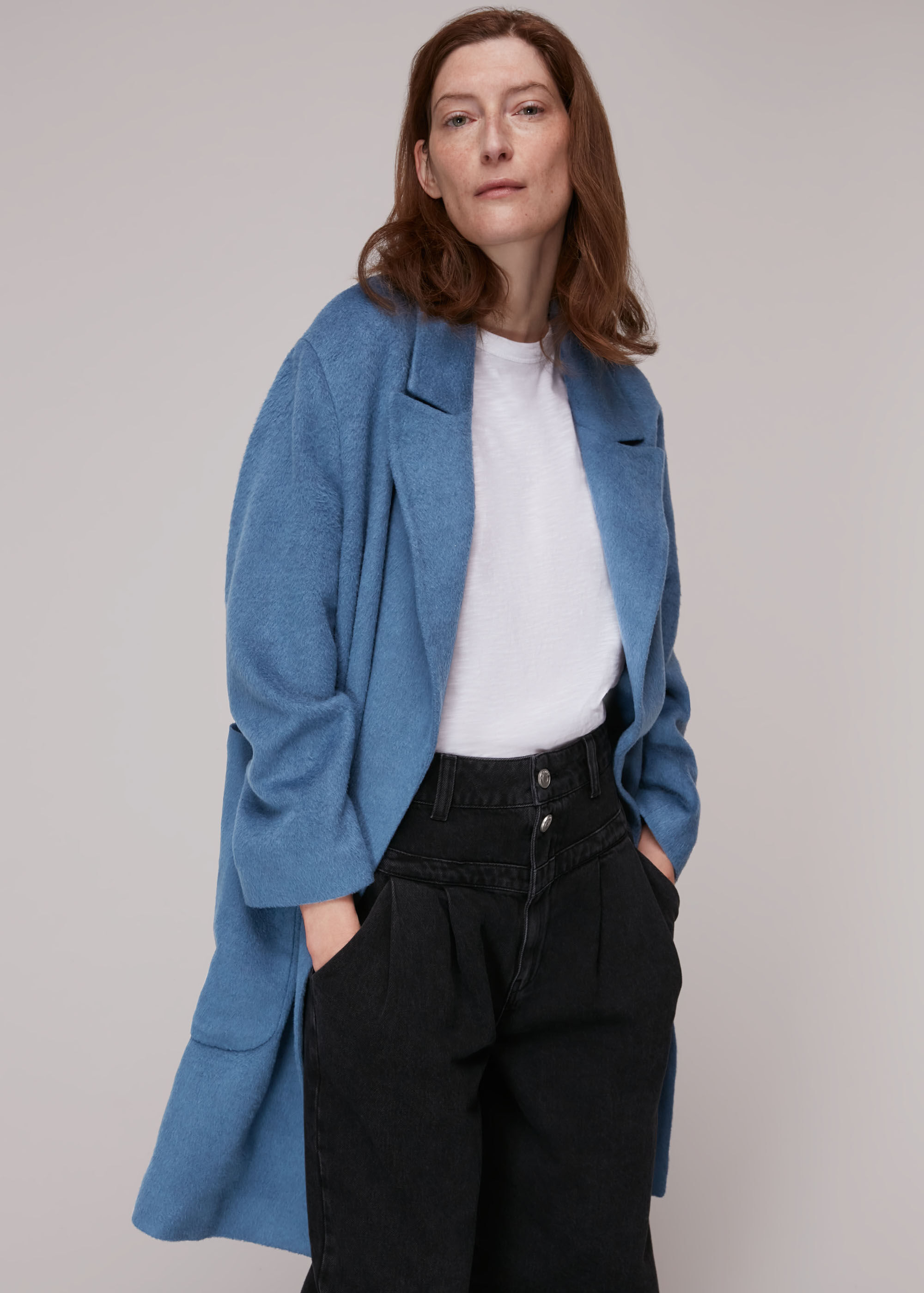 Whistles blue shop coat