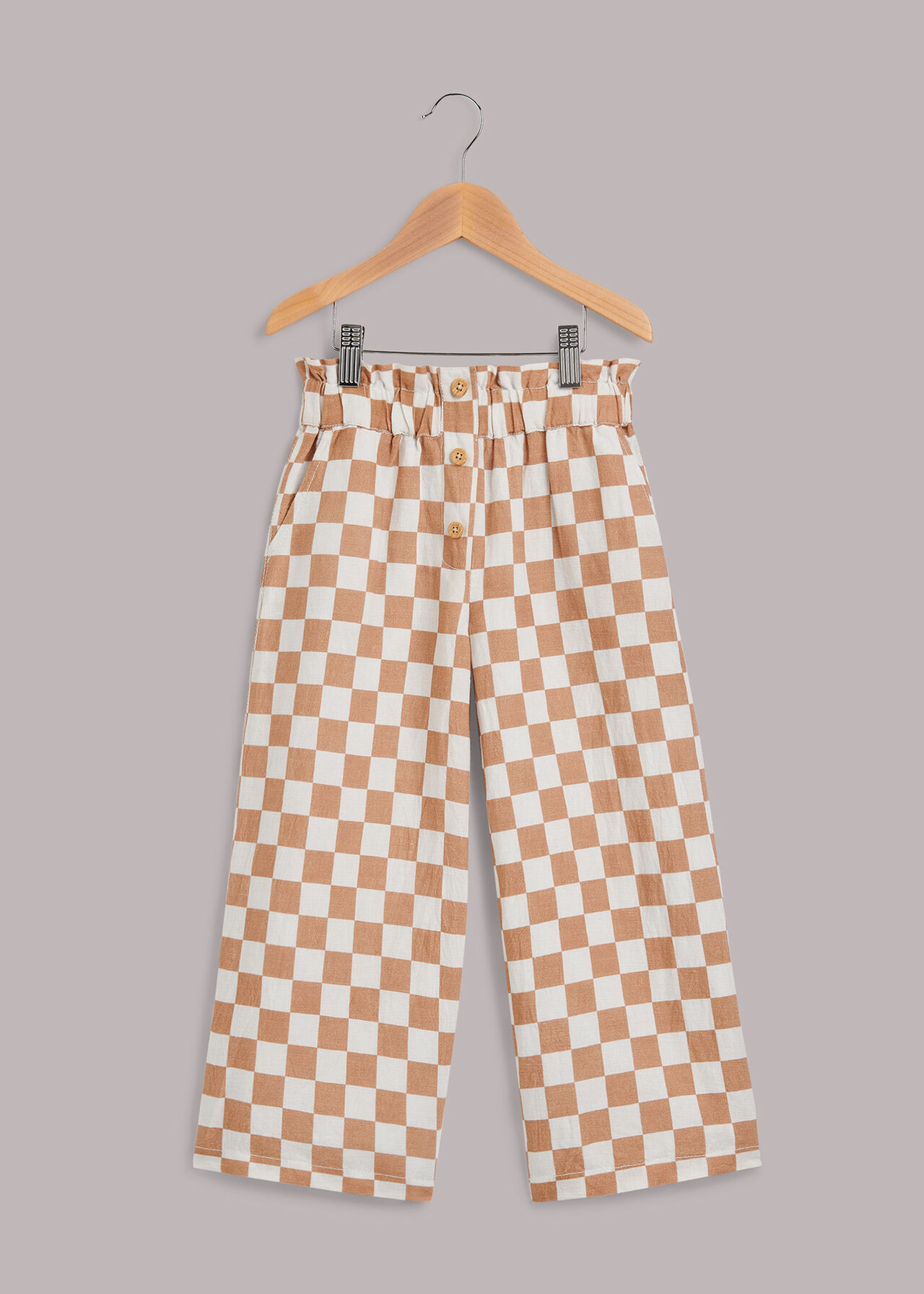 Checkerboard Wide Leg Trouser