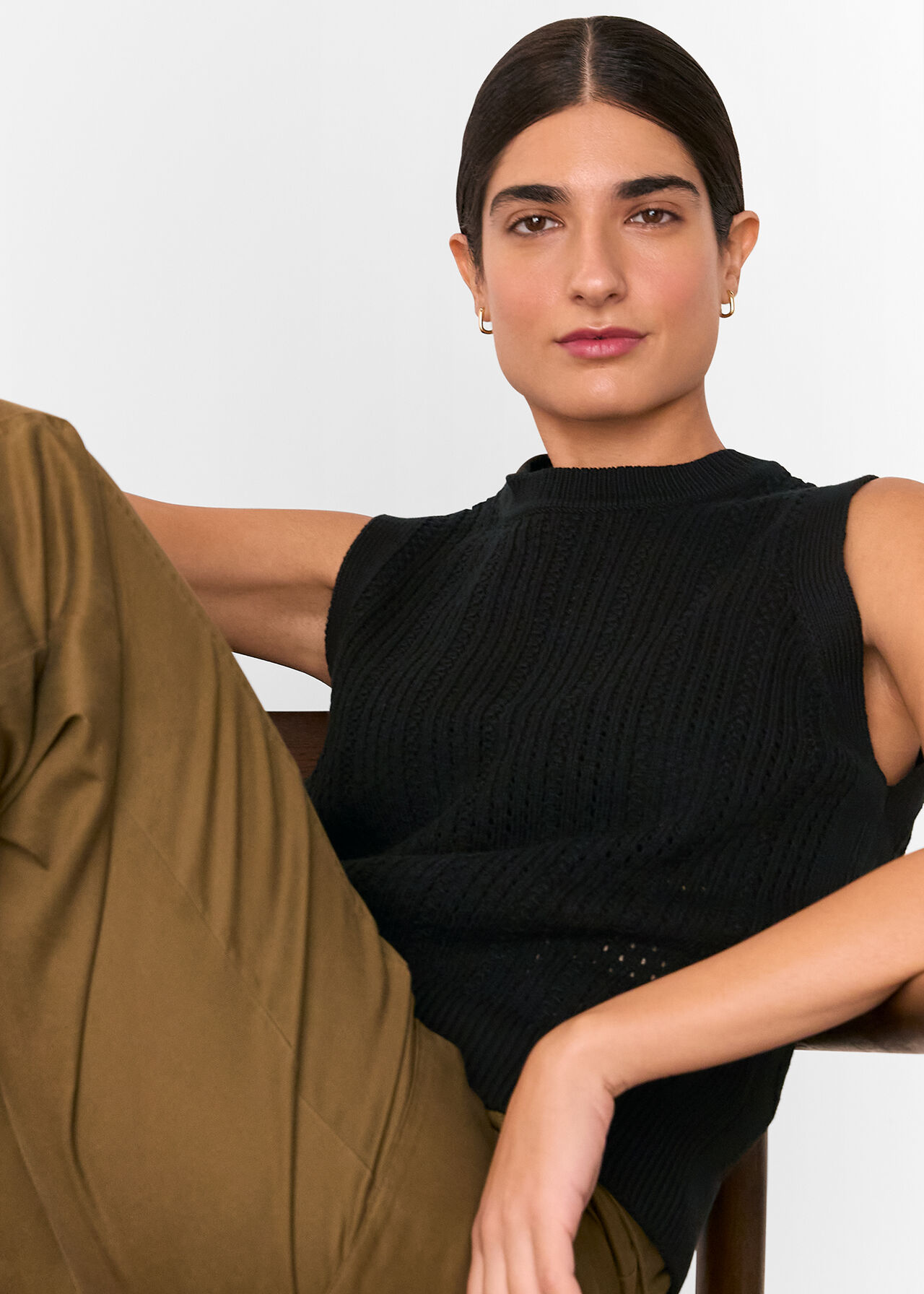Pointelle Knitted Tank