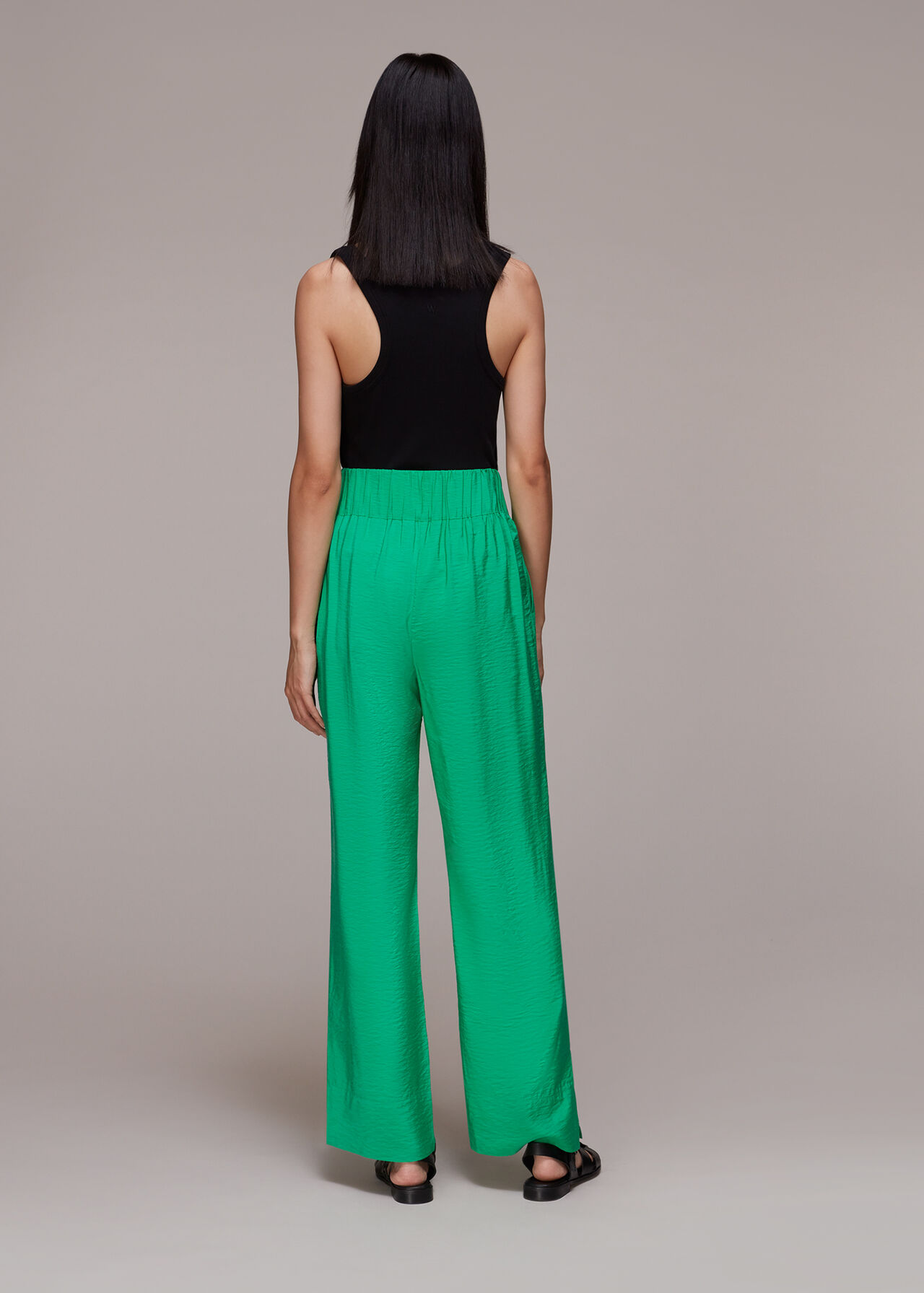 Green Nicola Elasticated Trouser | WHISTLES