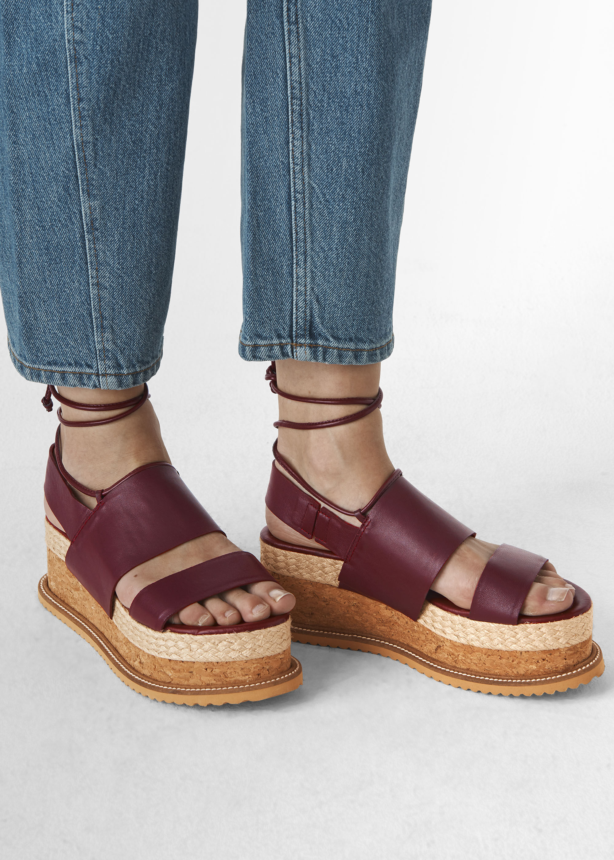 Aubergine Rae Flatform Sandal WHISTLES
