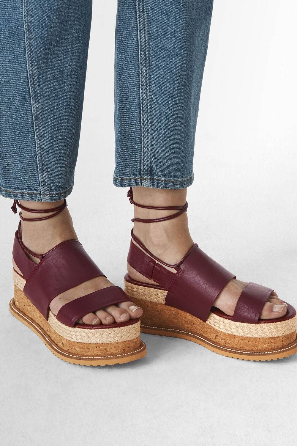 Rae Flatform Sandal Aubergine