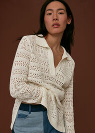 Crochet Collar Detail Top