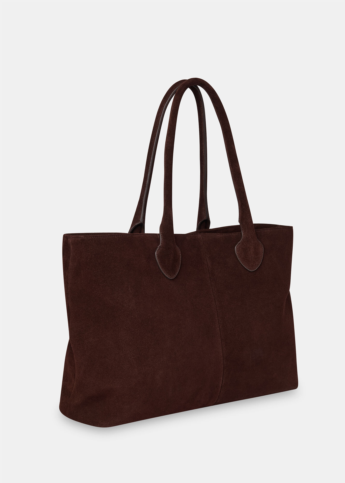 Chocolate Leandra Suede Tote Bag | WHISTLES | Whistles US |