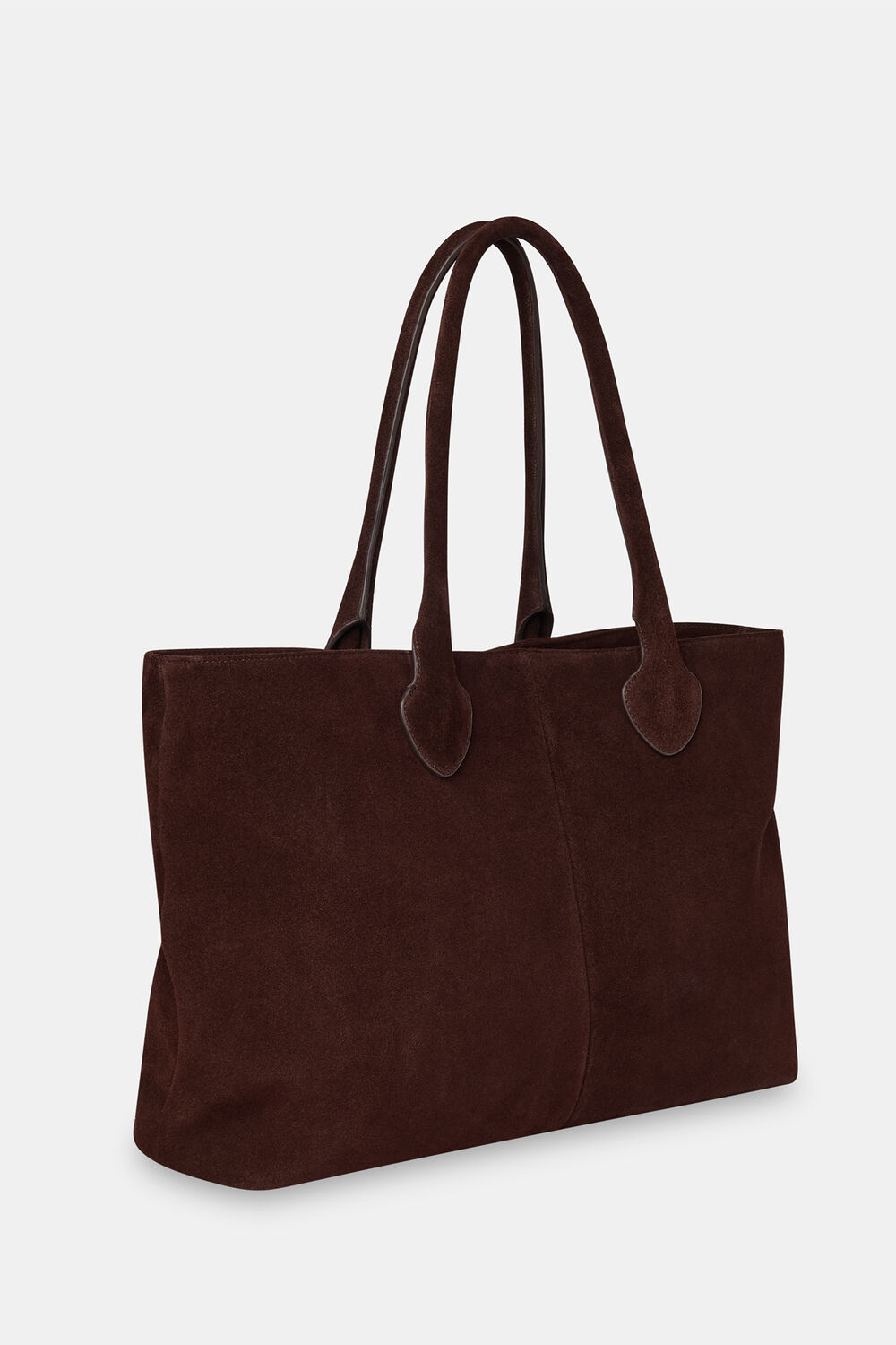 Chocolate Leandra Suede Tote Bag