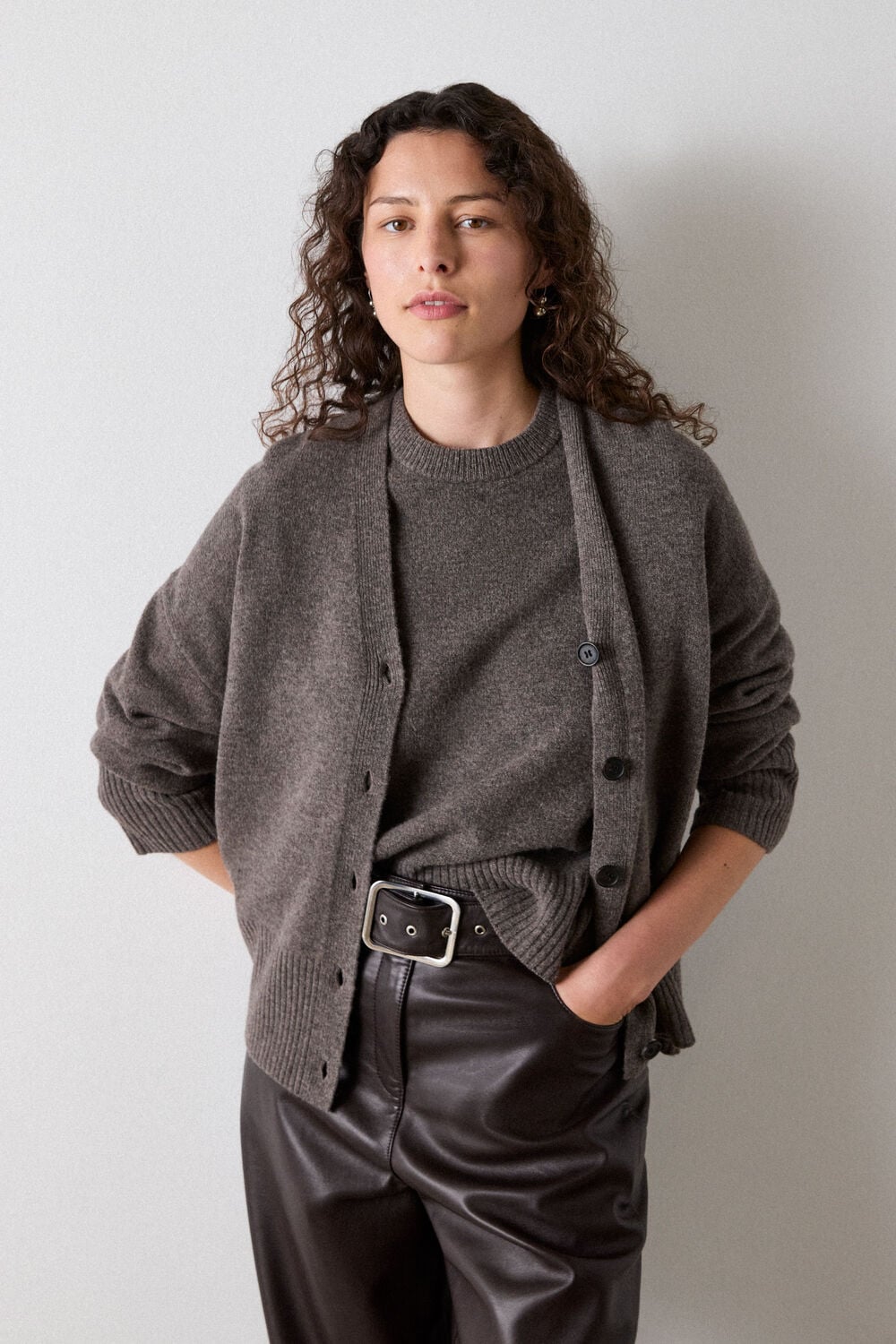Wool V Neck Cardigan