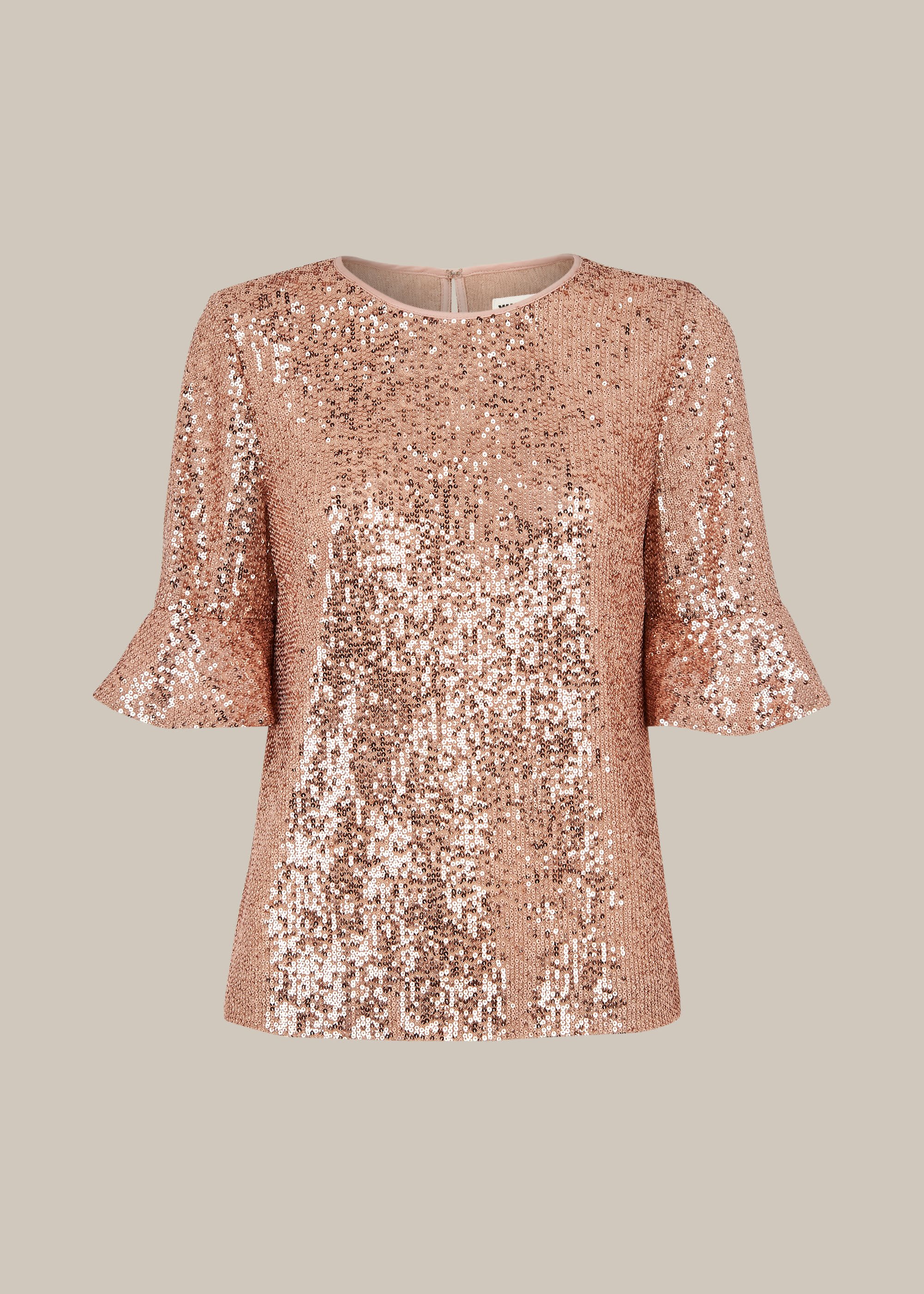 Champagne Sada Sequin Top