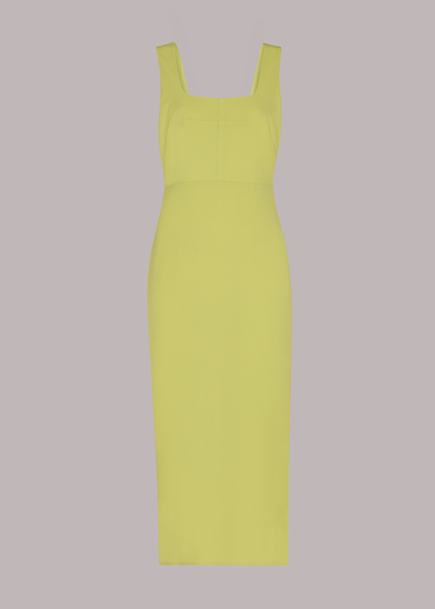 Lime Elenor Square Neck Midi Dress WHISTLES